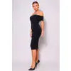 READY IN A RUCHED MINUTE MIDI DRESS