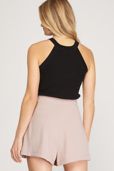 WEEKEND WOVEN PLEATED SHORTS WITH LINING