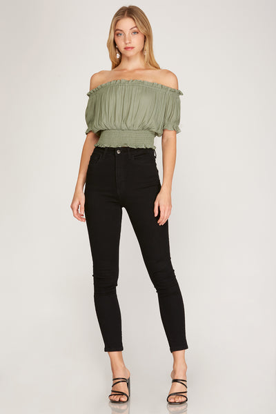 SWEET GIRL SLEEVELESS RUFFLED TOP