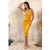 Tropical Dreams Ruched Body Con Midi Dress
