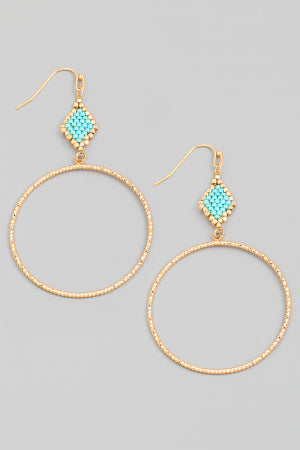 Circle Cutout Drop Earrings
