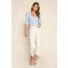 Cassie Ribbed Knit Puff Sleeve Top